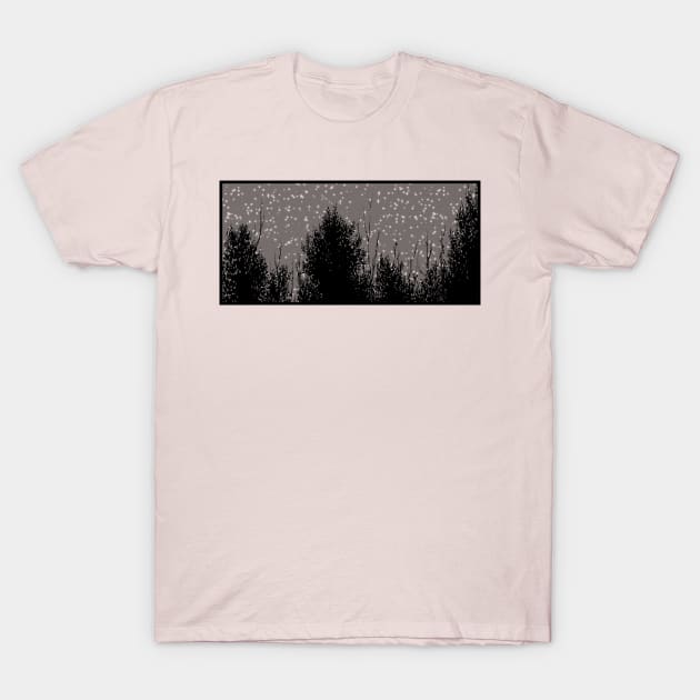 At night in the Forest T-Shirt by Narithian